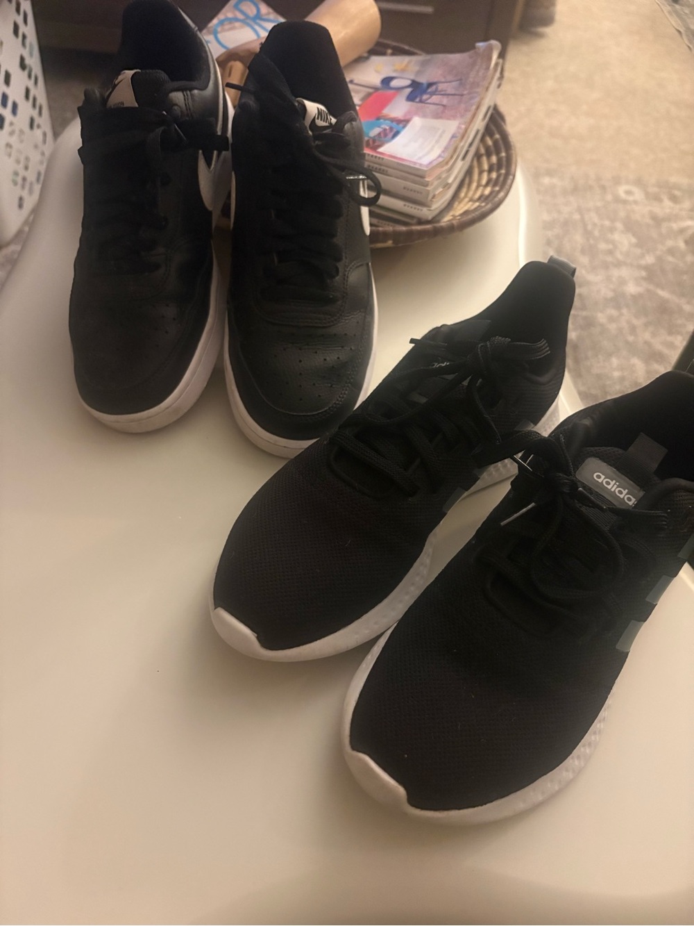 Nike Court Vision Women’s Black and White Sneakers - Picture 8 of 8